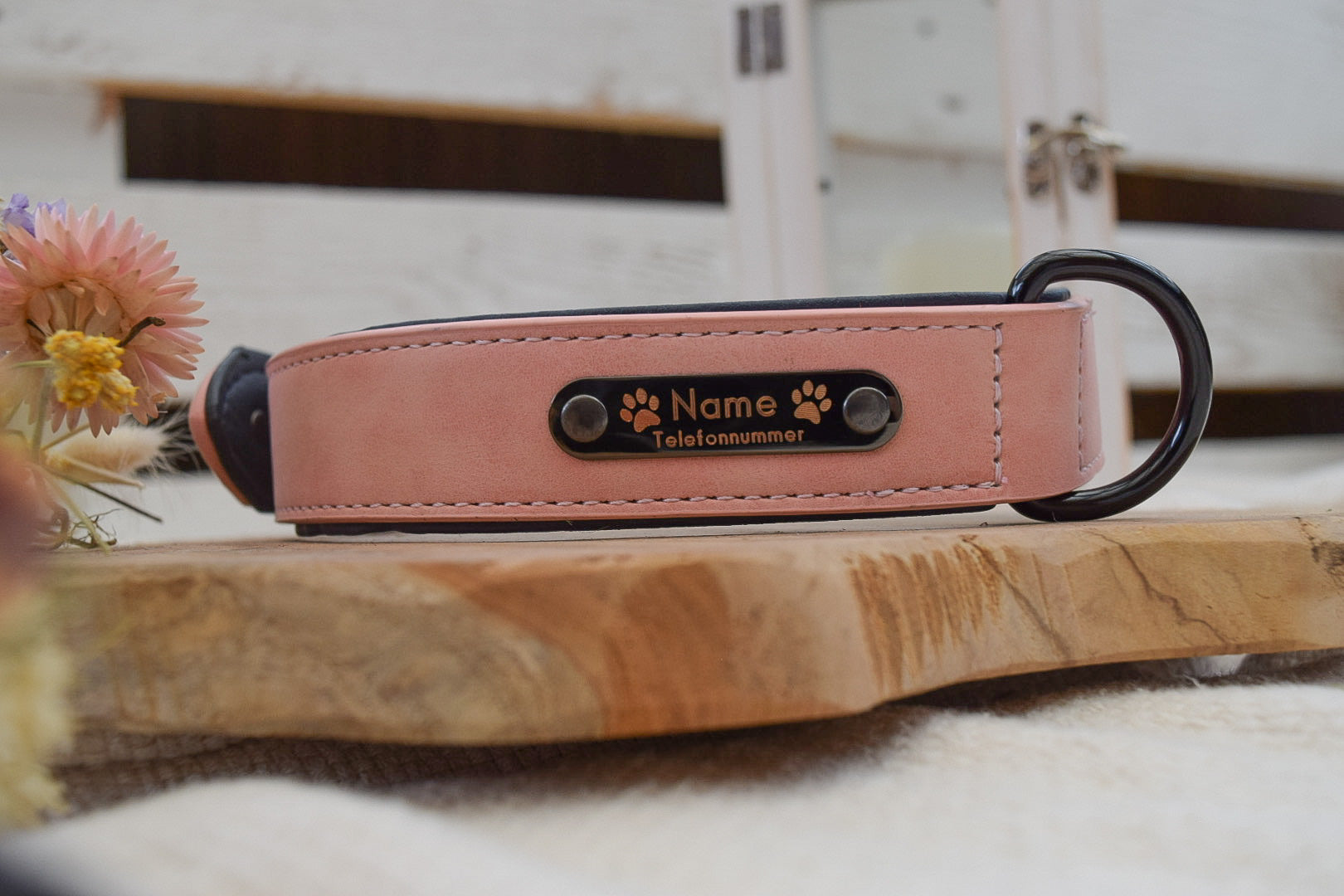 Classic Series Set - Halsband & Leine in Rosé