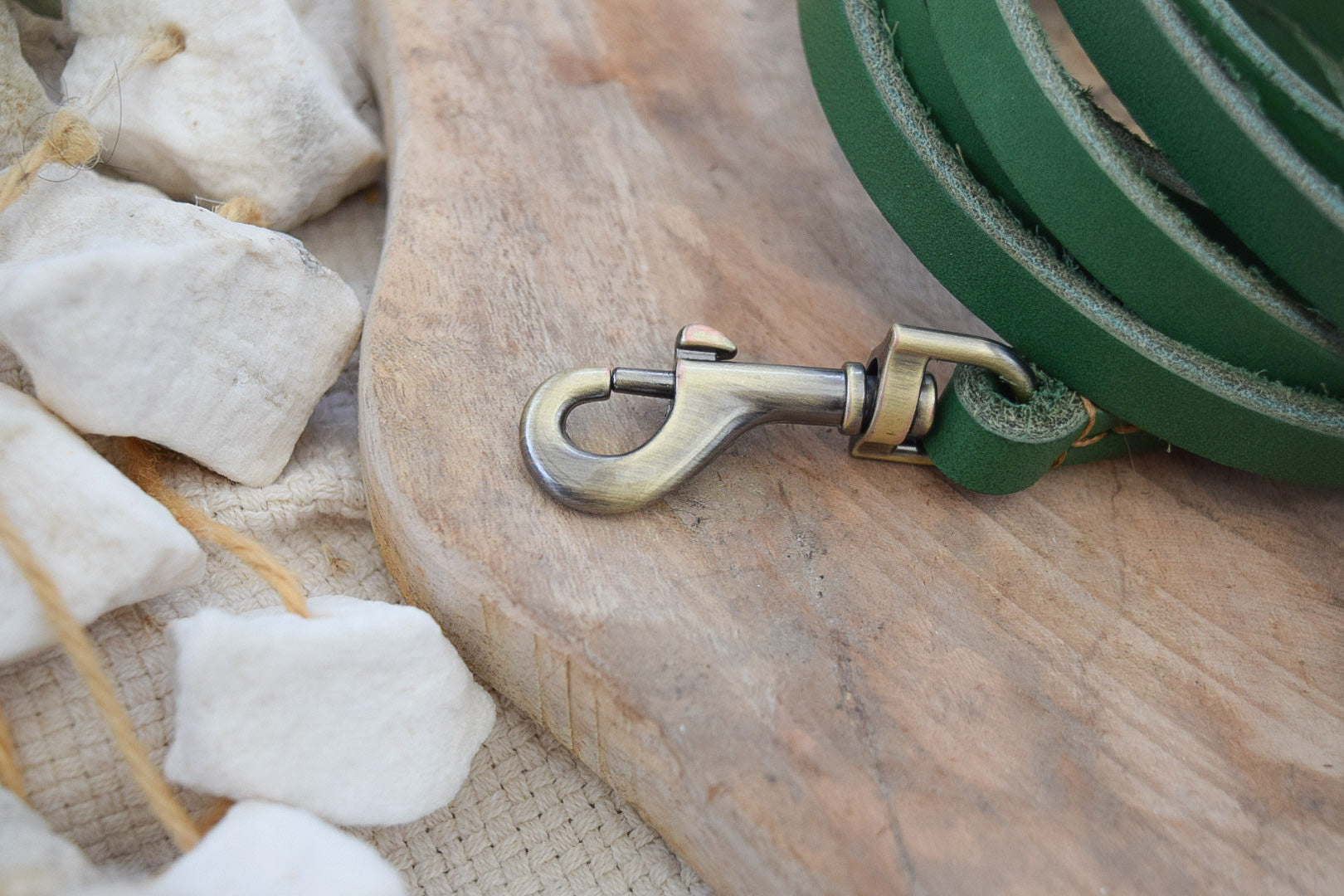 Premium Series Small Set - Halsband & Leine in Opalgrün