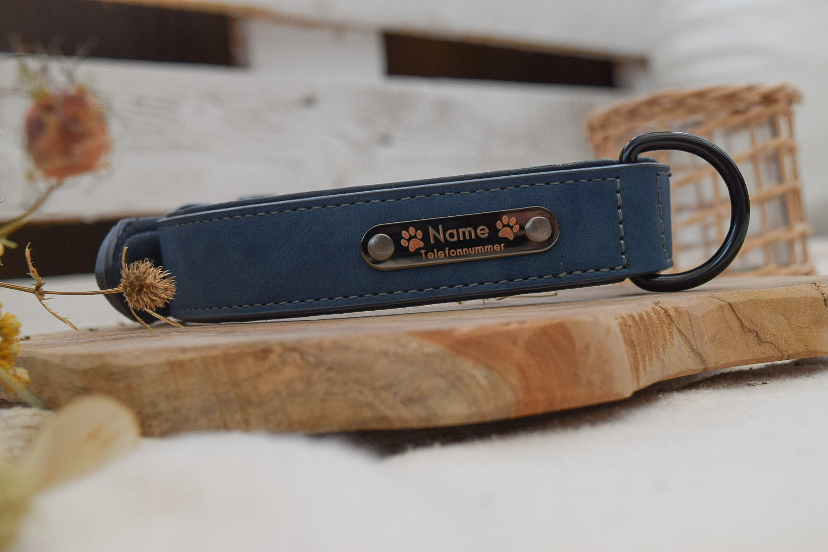 Classic Series Set - Halsband & Leine in Marineblau