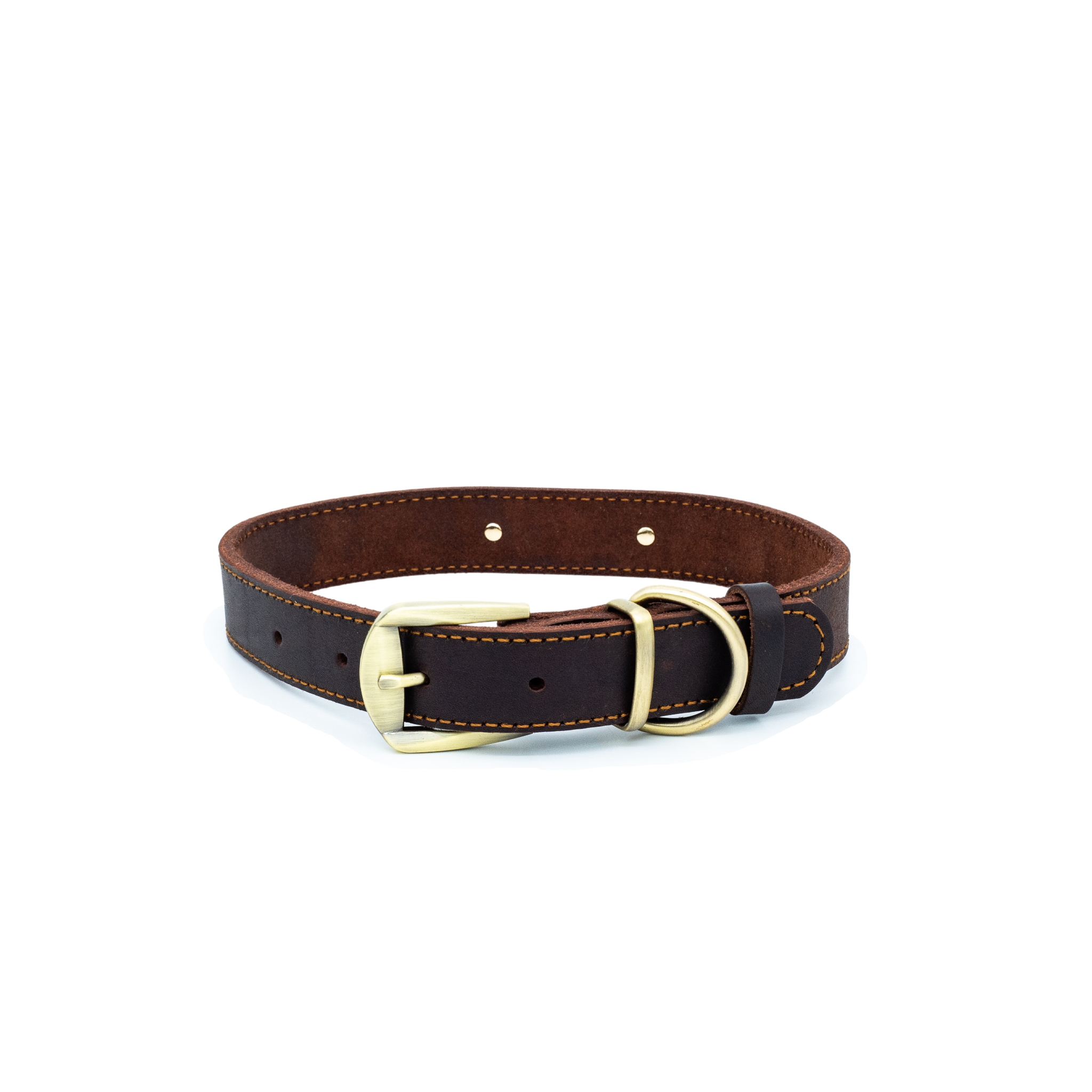 Premium Series Set - Halsband & Leine in Kastanie